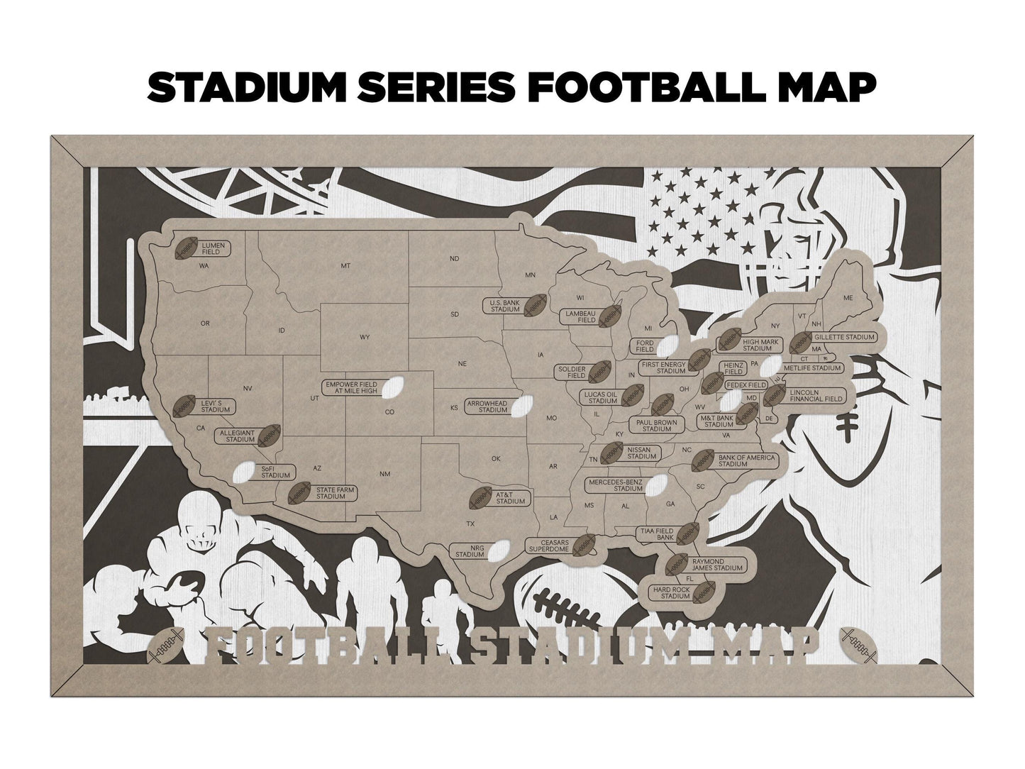 Football Stadium Map - NFL Stadium Map - Stadium Tracker