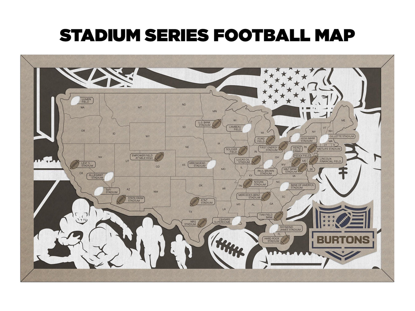 Football Stadium Map - NFL Stadium Map - Stadium Tracker