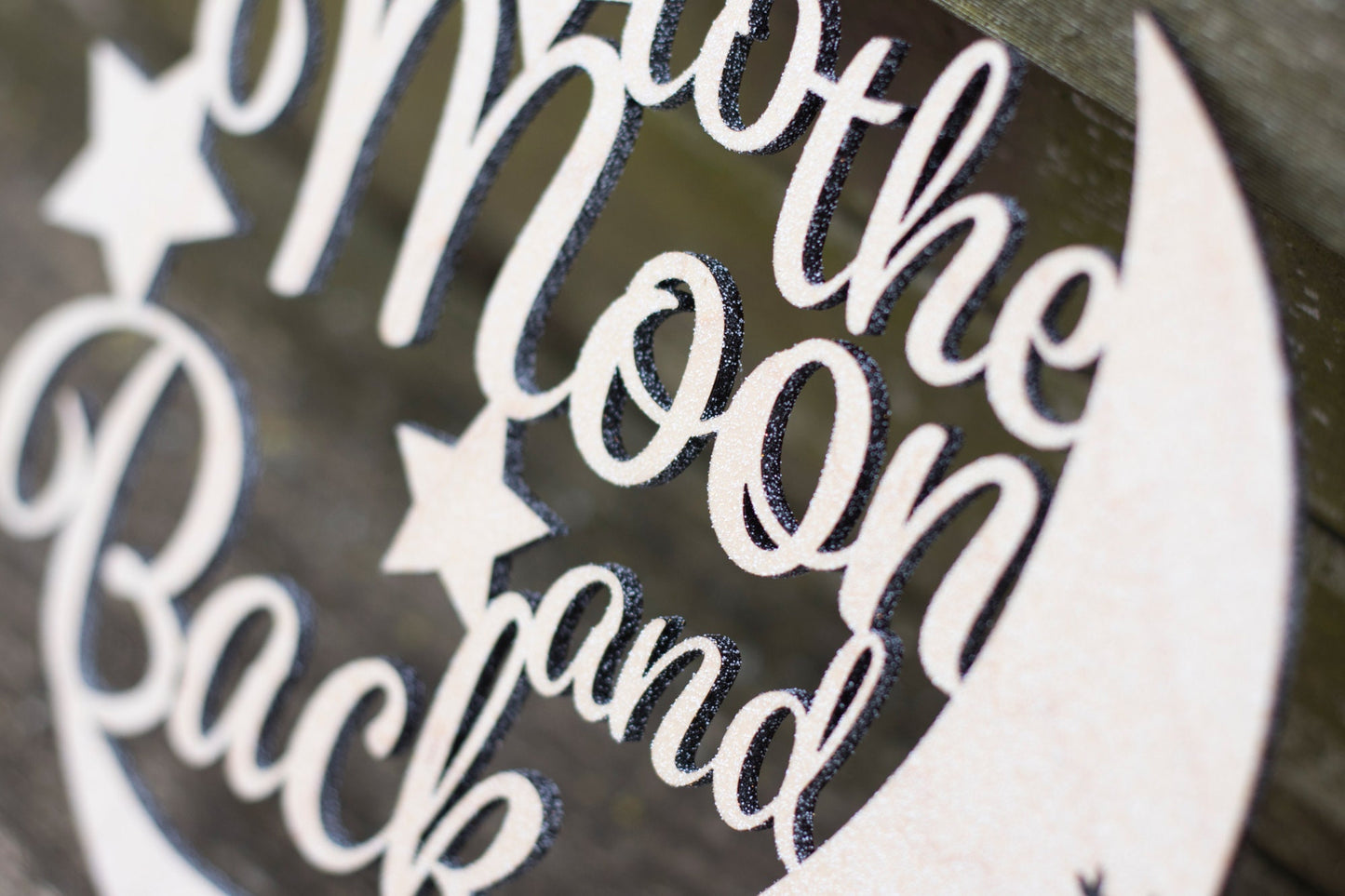 To The Moon and Back, Cake Topper for Wedding, Anniversary, Custom Cake Topper