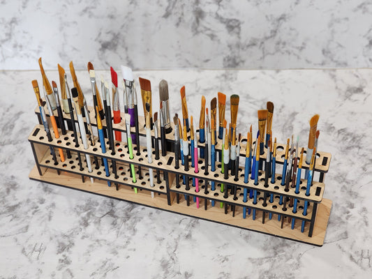 Paintbrush Holder - Brush Caddy - Makeup Tool Organizer - Wand Display