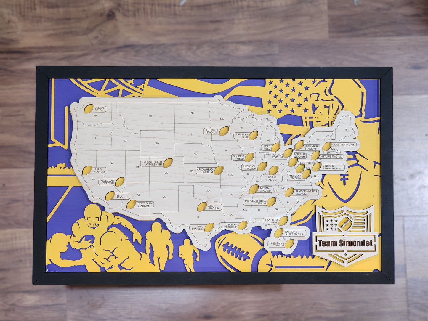 Football Stadium Tracker Map - NFL