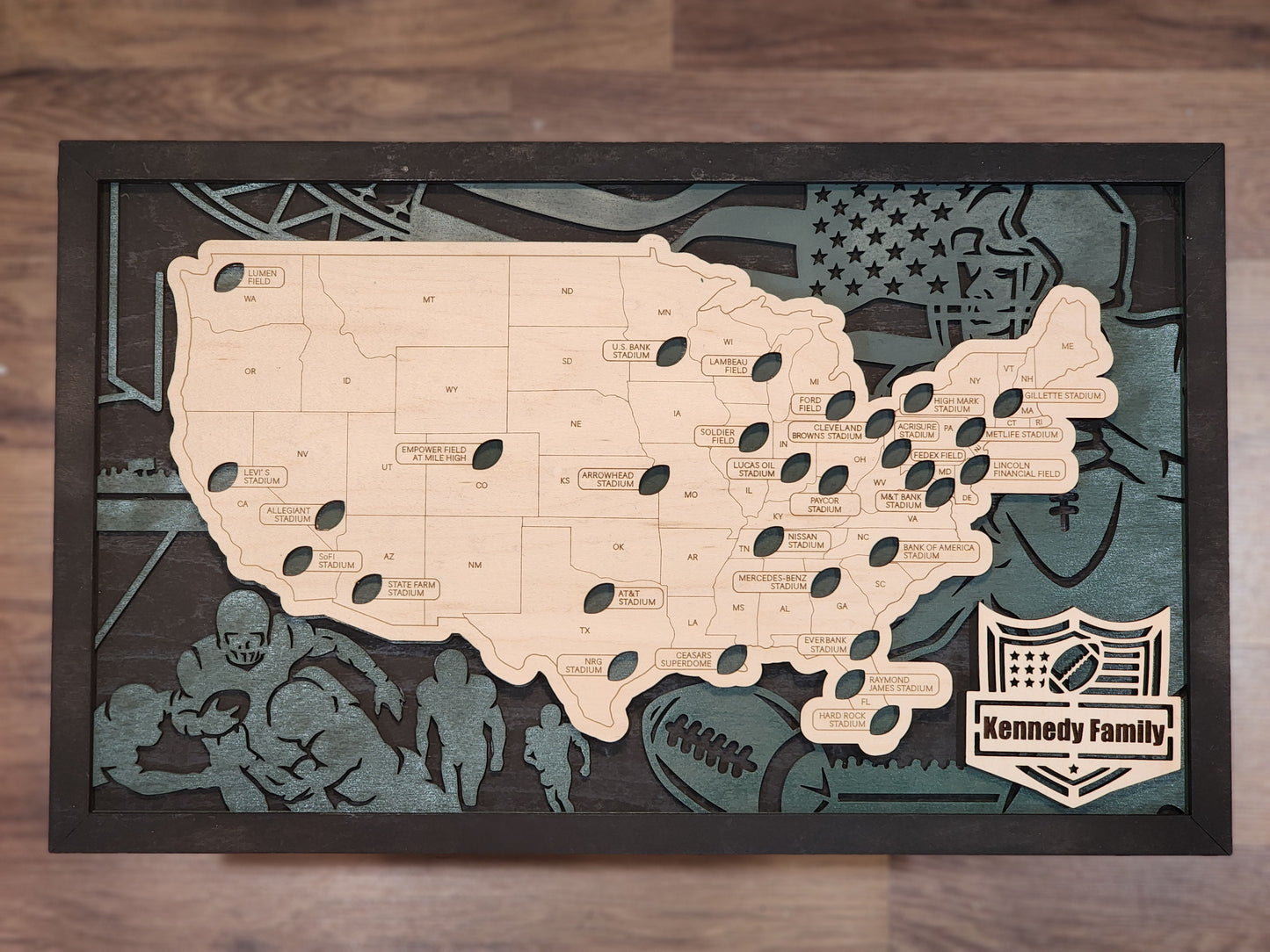 Football Stadium Tracker Map - NFL