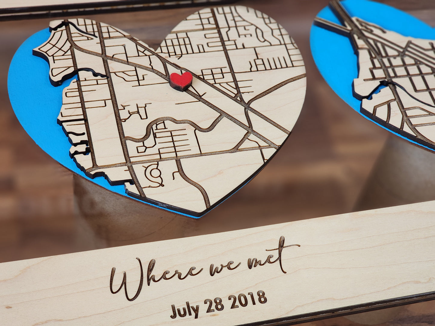 Where It All Began with 2 Maps, Where We Met & Where We Tied The Knot