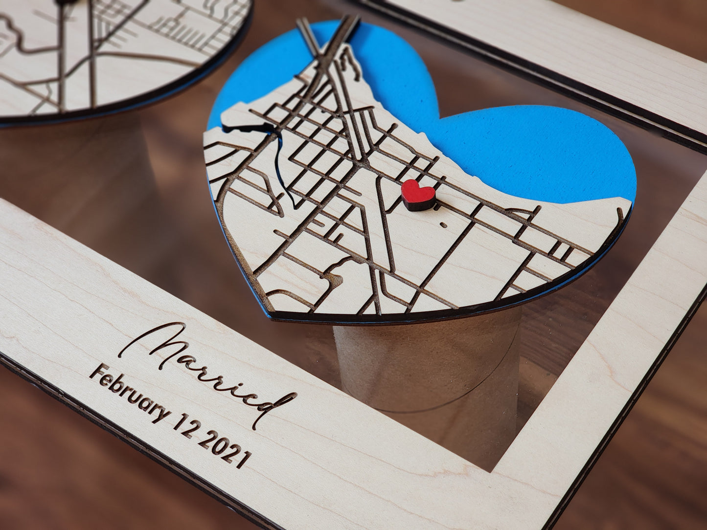 Where It All Began with 2 Maps, Where We Met & Where We Tied The Knot