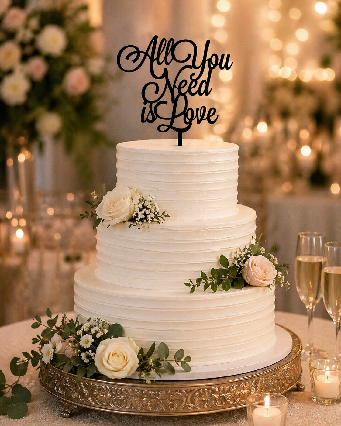 All You Need is Love Cake Topper