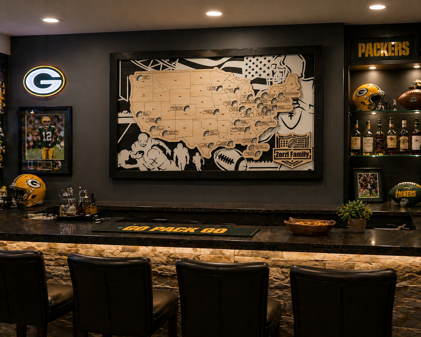 Football Stadium Tracker Map - NFL