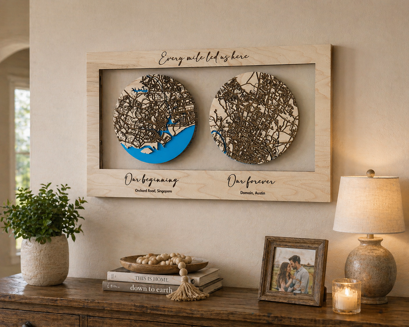 Where It All Began with 2 Maps, Where We Met & Where We Tied The Knot