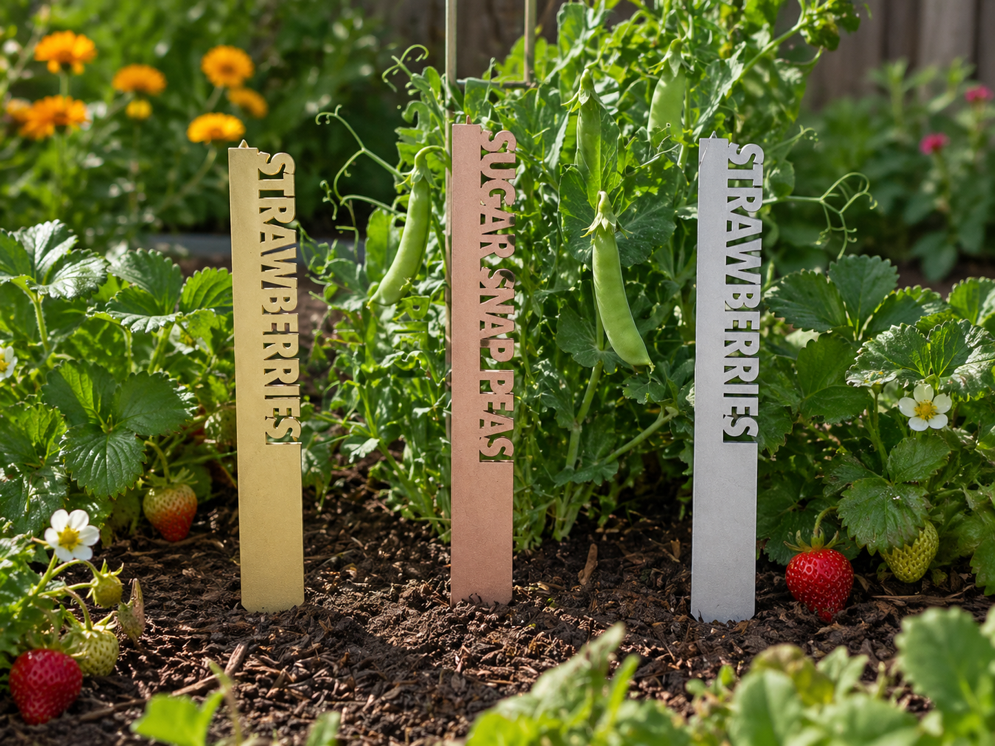 Metallic Acrylic Garden Plant Stake: Custom Herb Label