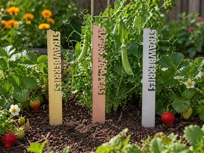 Metallic Acrylic Garden Plant Stake: Custom Herb Label
