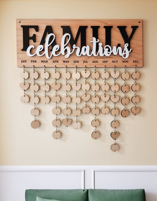 Family Celebrations Board For Birthdays and Anniversaries - Family Celebrations Calendar