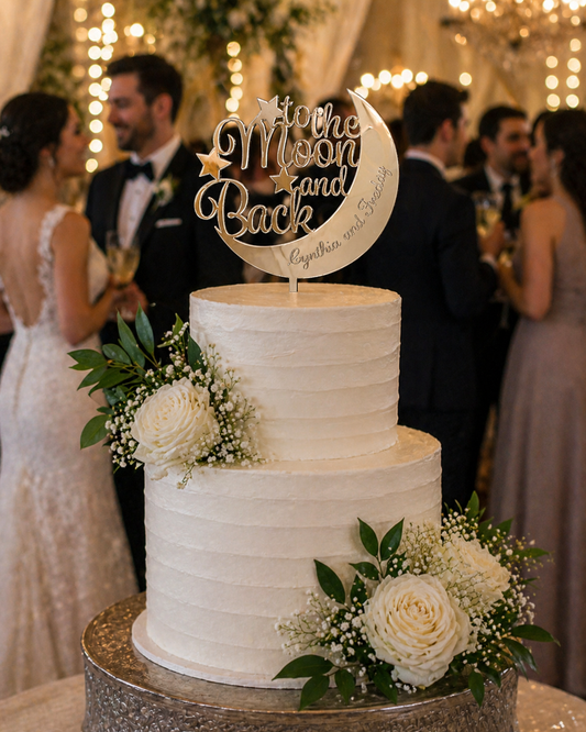To The Moon and Back Cake Topper