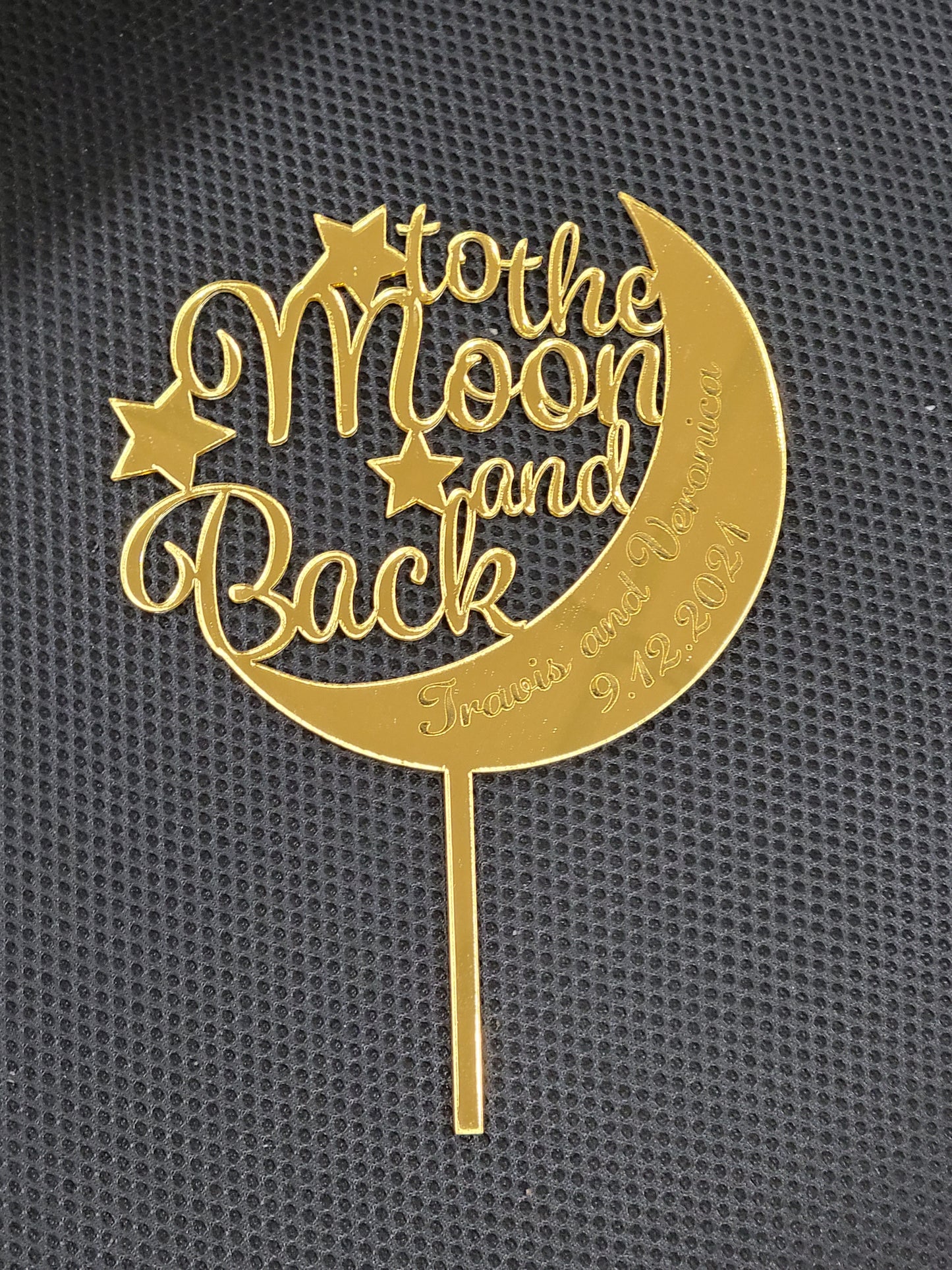 To The Moon and Back Cake Topper
