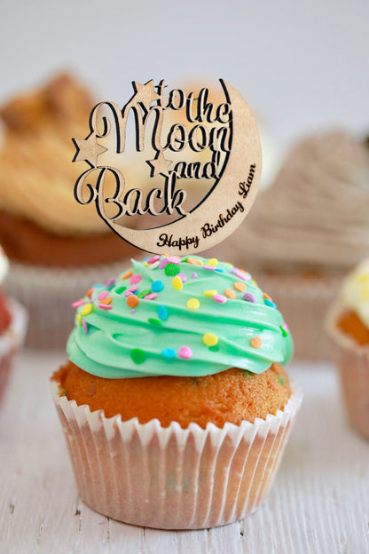 To The Moon and Back Cake Topper