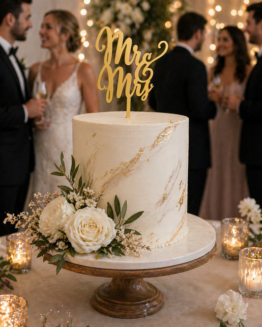 Mr & Mrs Cake Topper