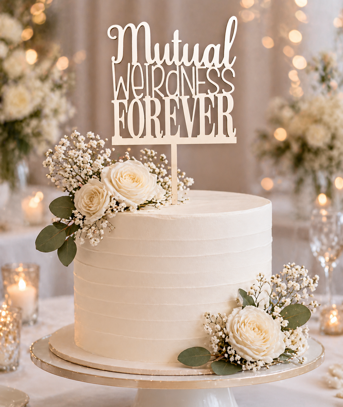 Mutual Weirdness Forever Cake Topper