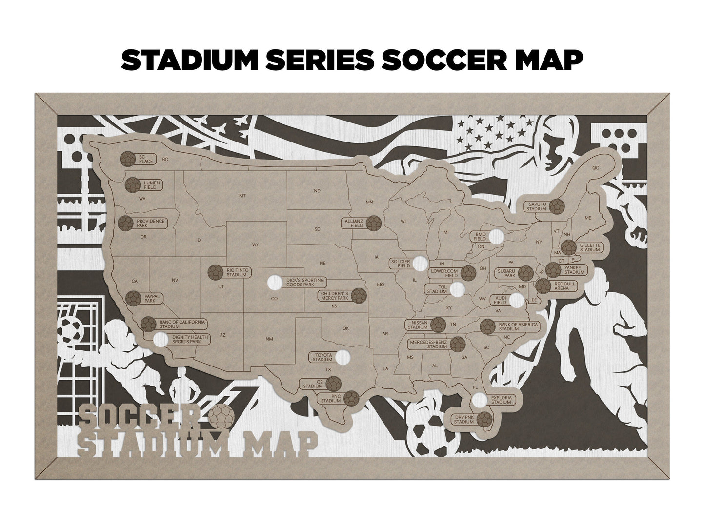 Custom Soccer Stadium Map - Soccer Stadium Map - Stadium Tracker