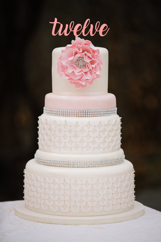 Any Number Cake Topper for Anniversary, Birthday, Etc., Custom, Personalized, Any Color, Glitter, Mirror