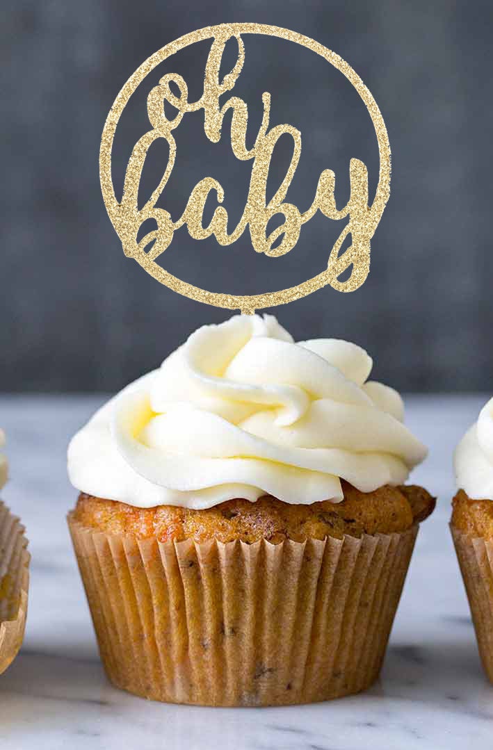 Oh Baby, Cake Topper for Baby Shower, Custom, Personalized, Any Color and Glitter