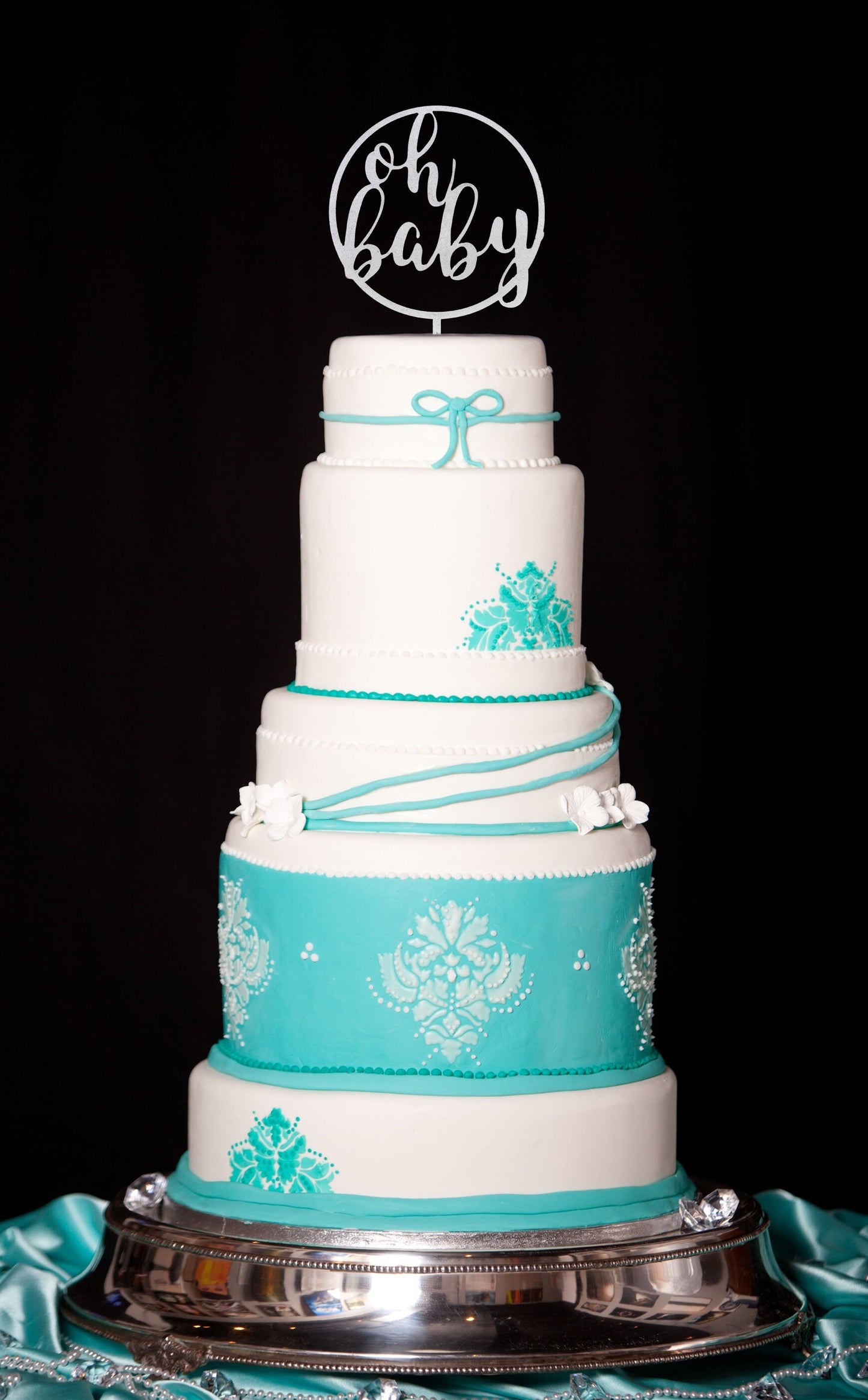 Oh Baby, Cake Topper for Baby Shower, Custom, Personalized, Any Color and Glitter
