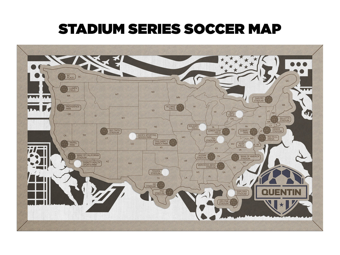 Custom Soccer Stadium Map - Soccer Stadium Map - Stadium Tracker