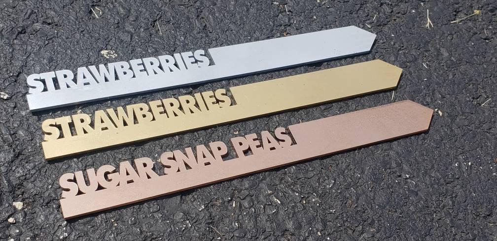 Metallic Acrylic Garden Plant Stake: Custom Herb Label