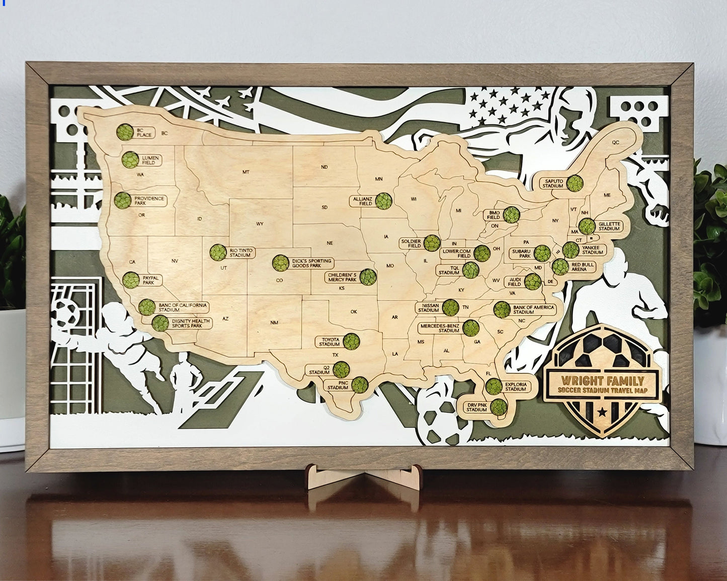Soccer Stadium Tracker Map