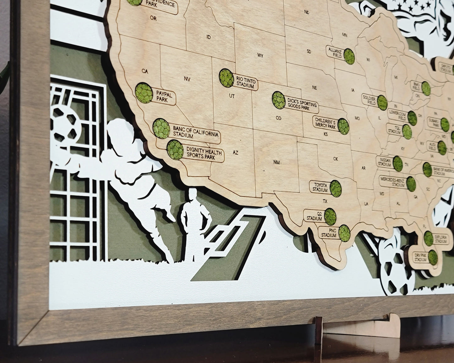 Soccer Stadium Tracker Map