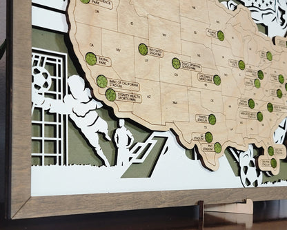 Soccer Stadium Tracker Map