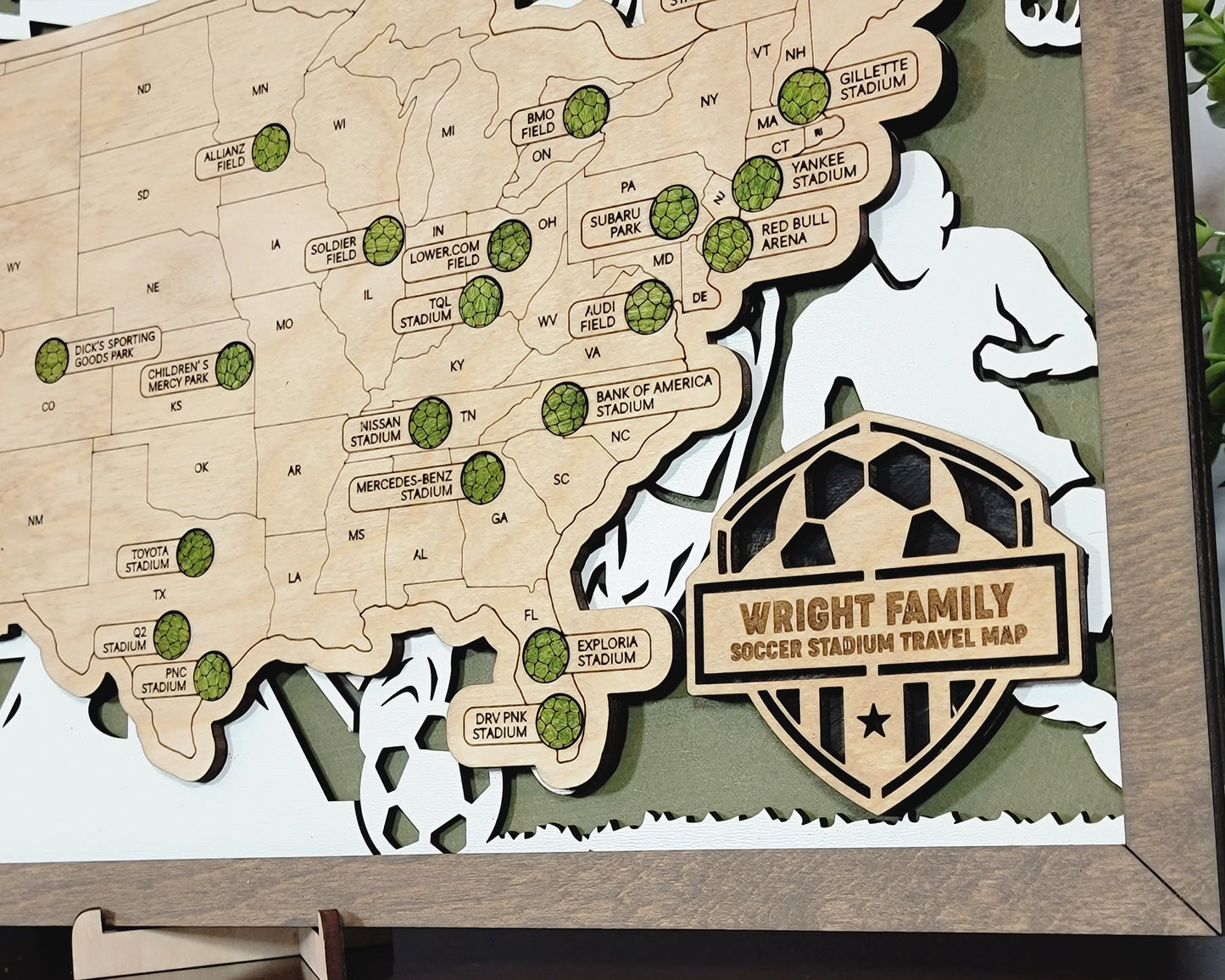 Soccer Stadium Tracker Map