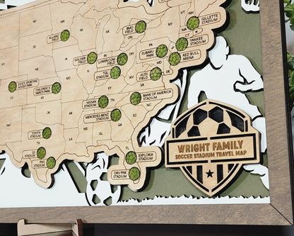 Soccer Stadium Tracker Map