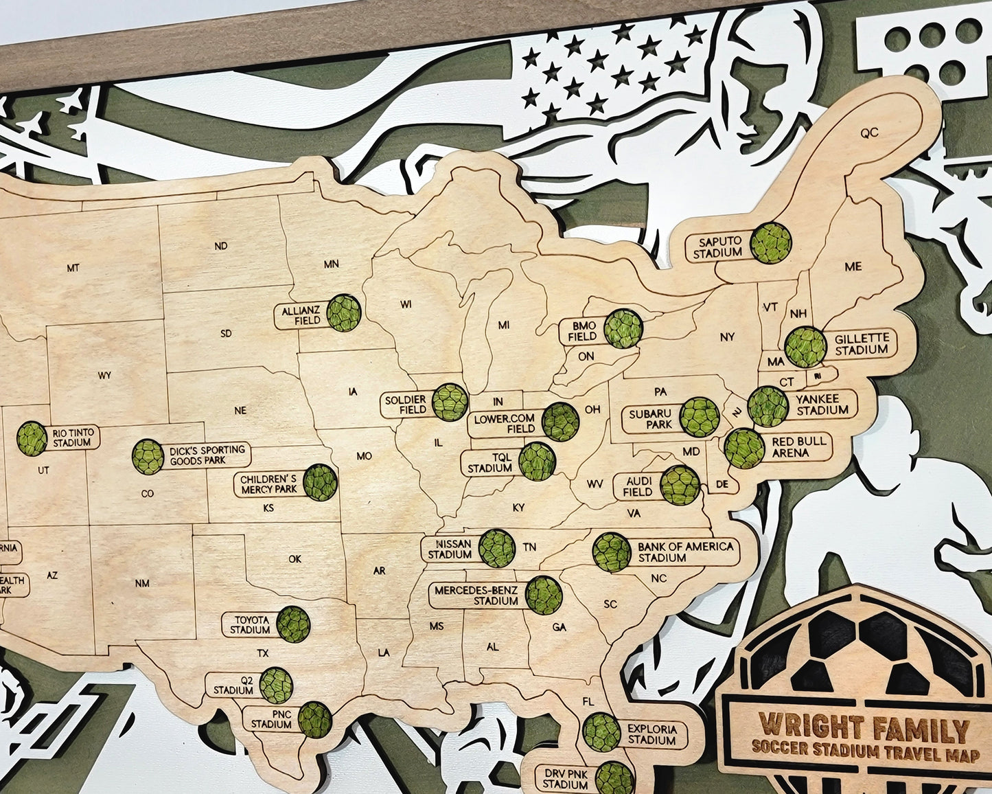 Soccer Stadium Tracker Map