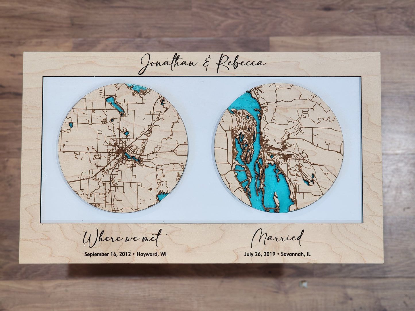 Where It All Began with 2 Maps, Where We Met & Where We Tied The Knot