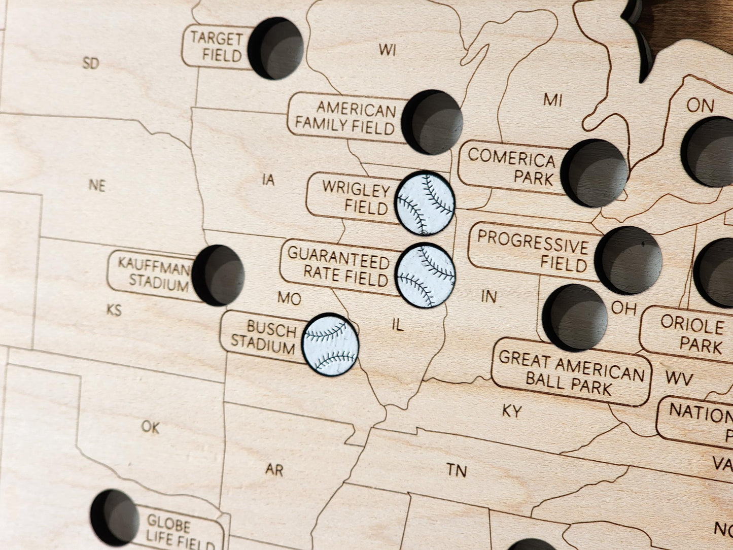 Baseball Stadium Tracker Map - MLB