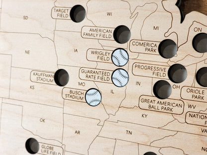 Baseball Stadium Tracker Map - MLB
