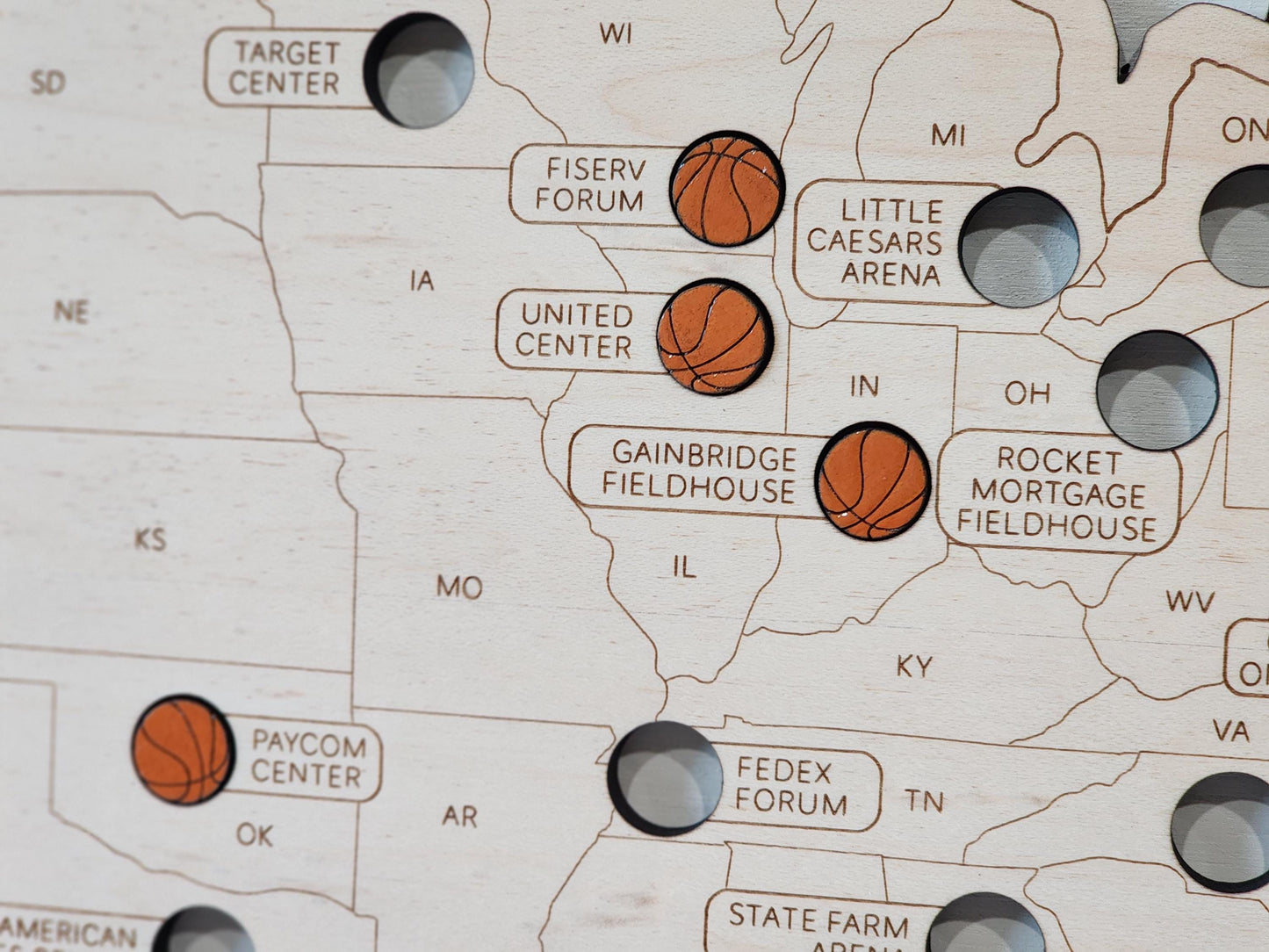 Basketball Stadium Tracker Map - NBA