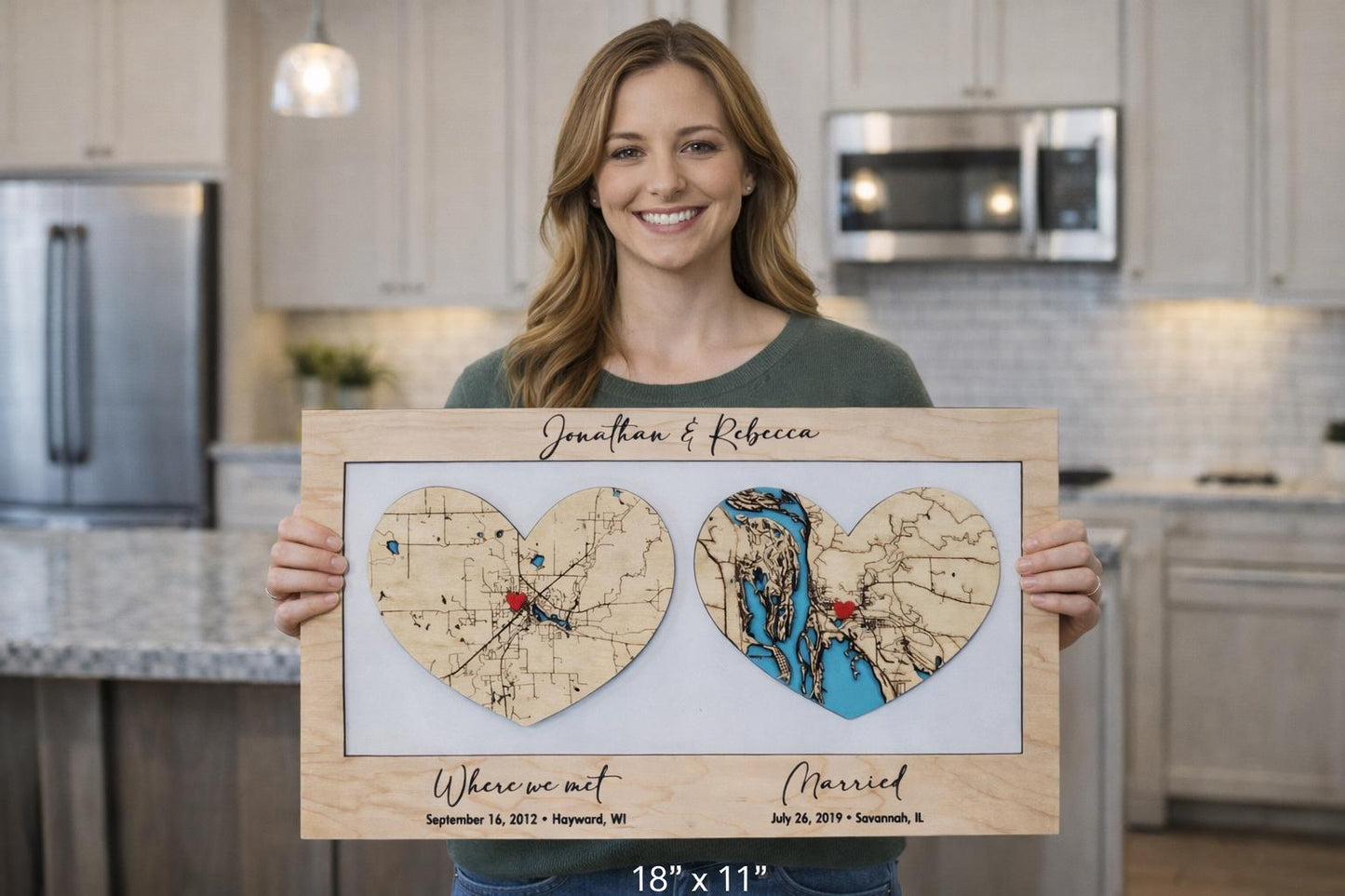 Where It All Began with 2 Maps, Where We Met & Where We Tied The Knot
